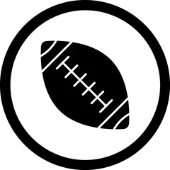 American Football Glyph Black Icon