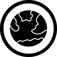 Earth Day Glyph Black Icon