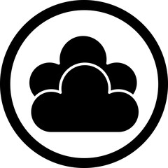 Cloud Glyph Black Icon
