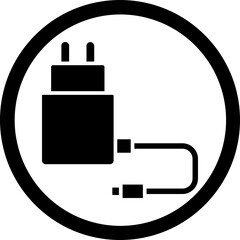 Obraz premium Charger Glyph Black Icon