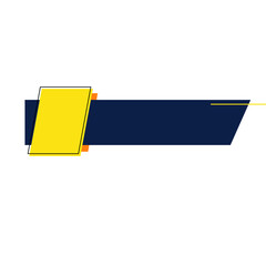 Blue and Yellow Lower third Label Banner