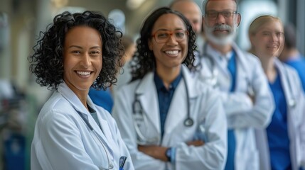 Fototapeta premium Smiling Doctor in a Hospital Setting