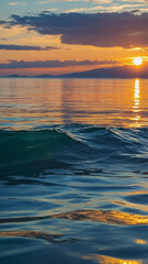 Fototapeta premium sunset over water