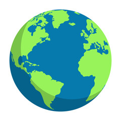 earth globe vector isolated on white