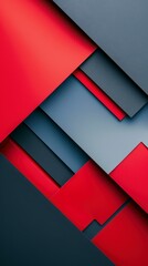 Red and blue geometric shapes in a pattern