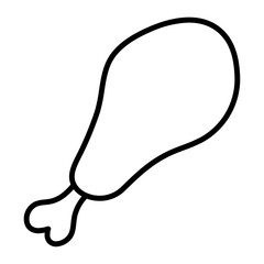 Obraz premium Chicken Drumstick Lineart