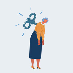 Cartoon vector illustration of woman