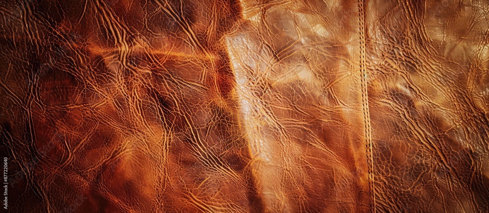 Poster texture of brown leather with copy space image displayed
