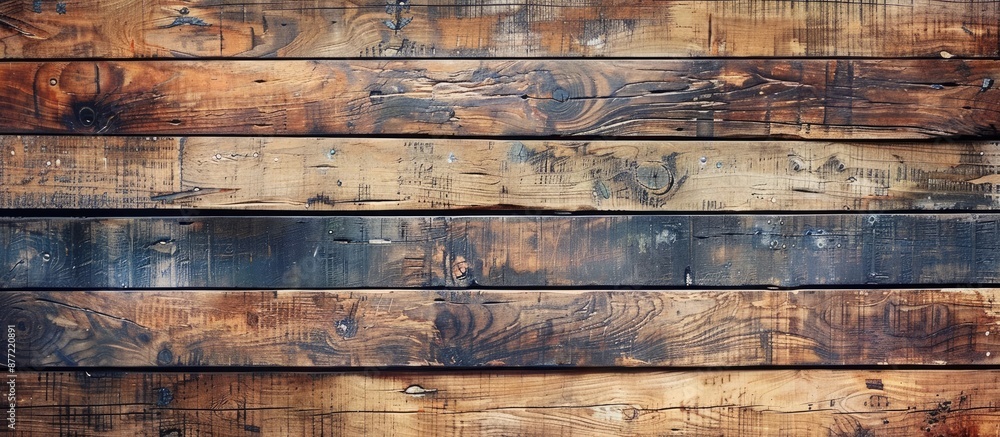 Aufkleber horizontal wooden planks forming a textured background with natural patterns providing copy space im