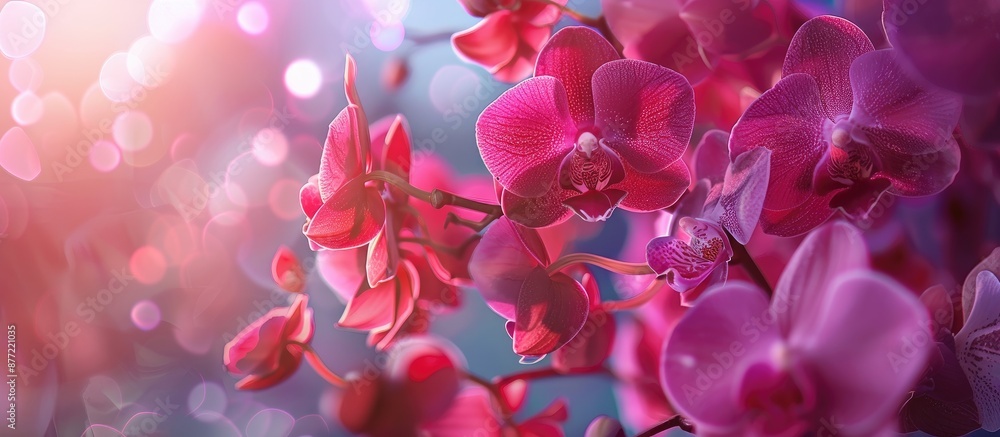 Poster orchids in a stunning close up capture showcasing their beauty and playing with tones in a beautiful