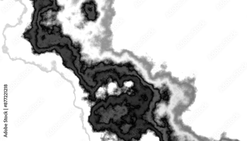Aufkleber black smoke steam isolated transparent background. fog and mist effect for text or space. overlay wi