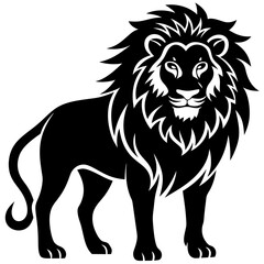 lion silhouette vector art illustration