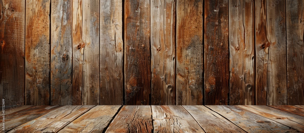 Poster Wooden backdrop with ample copy space image