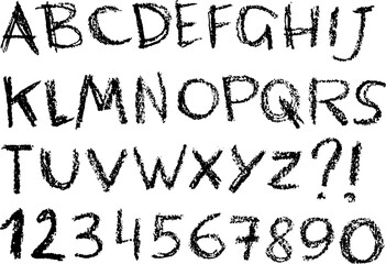 Hand Drawn Grunge Chalk Textured Font