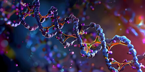 "DNA Helix Structure - Genetic Engineering and Molecular Biology | Detailed DNA Visualization - Advanced Genetics Research"

