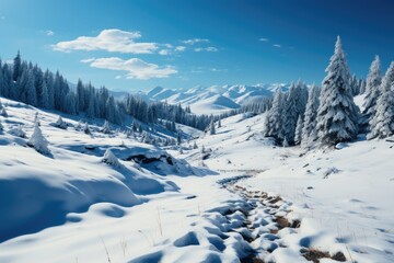 Beauty painting showing the sunset on the lake, generative IA