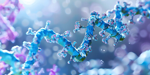 "Protein Structure Visualization - Molecular Biology | Detailed Protein Chains - Scientific Research and Discovery"

