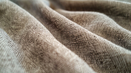 Background material texture, grayish brown fabric with small horizontal grooves.