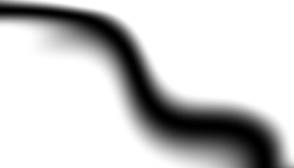 Blurred transparent gradient background. Elegant black wavy line on Transparent png overlay background