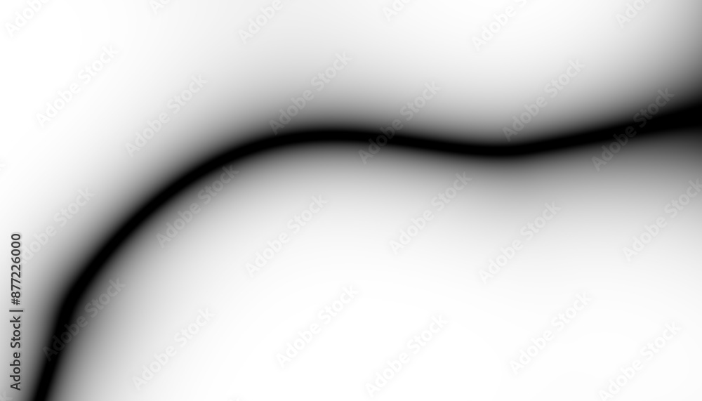 Poster Abstract black blur thin linear abstract curved wavy wide pattern for background, wallpaper, banner, label etc. Overlay png design