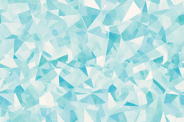 A seamless pattern of abstract geometric shapes in varying shades of light blue and white.