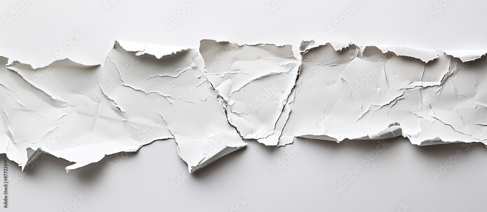 Aufkleber a torn paper on a white backdrop providing ample copy space image