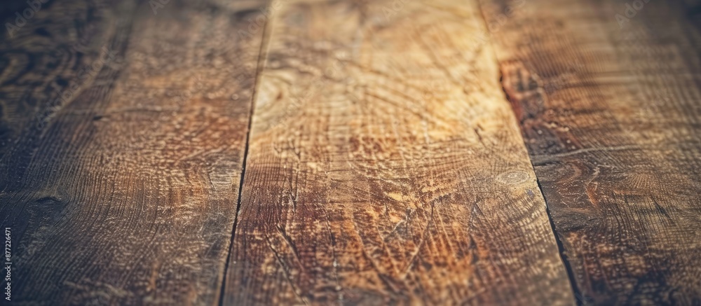 Aufkleber Vintage style close up of a rustic wood table with a textured grain An old wooden plank s surface in macro view featuring copy space for abstract backgrounds wallpapers or other design elements