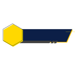 Blue and Yellow News Lower third Label banner Design