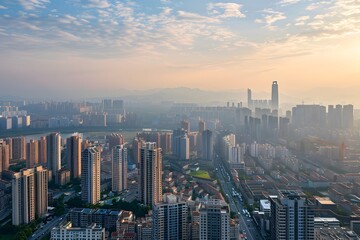 Fototapeta premium Cityscape at Dawn