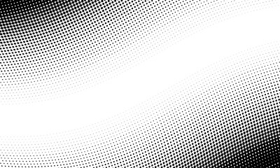 Monochrome gradient halftone dots background. Overlay png illustration. Abstract grunge dots on transparent background