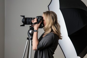 Woman Photography Studio Setup