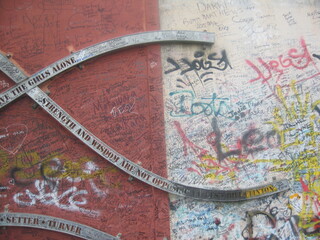 Peach Wall graffiti Belfast, Ireland 