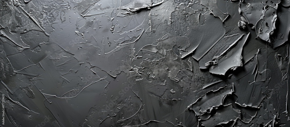 Poster plaster texture on black wall background with copy space image