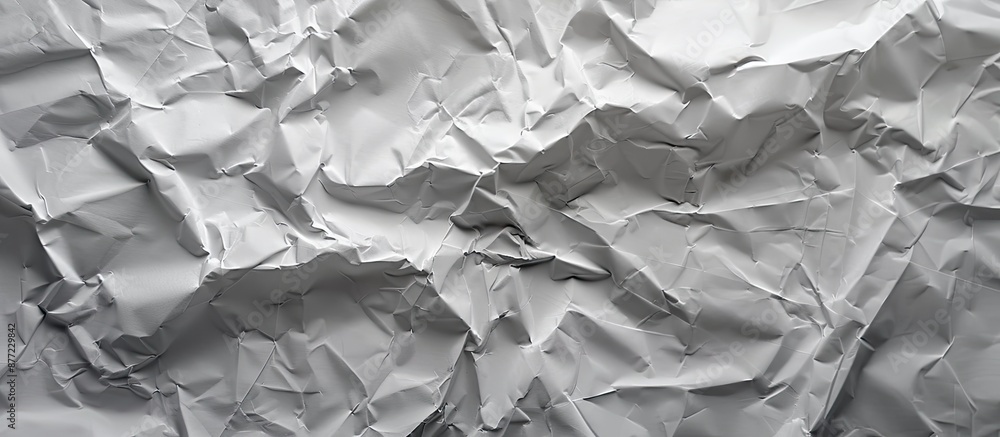 Poster texture of crumpled grey paper with copy space image