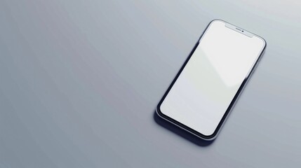 Plumbing app mockup for smartphone with blank screen top down perspective