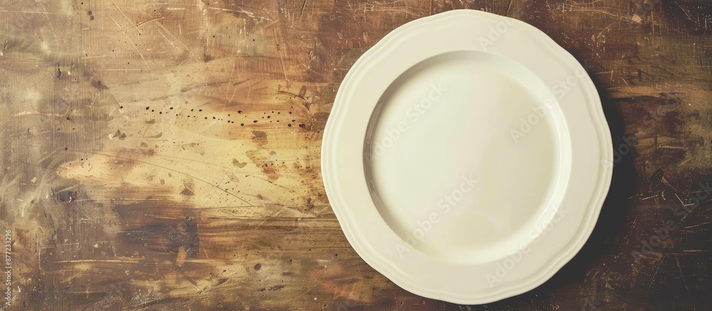 Aufkleber a plate with no food left creating a blank copy space image