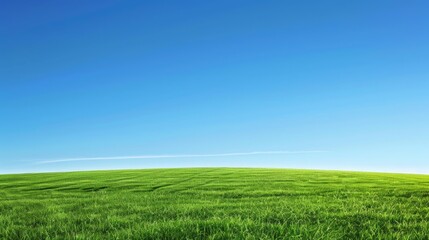 Naklejka premium green grass and blue sky