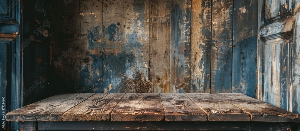 Aufkleber antique wooden ambiance with a rustic feel in an old setting suitable for a copy space image