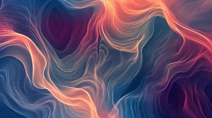 Fototapeta premium Abstract colorful waves in vibrant flowing motion art.