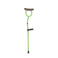 Walking stick medical supply, balance tool equipment for recovery isolated vector illustration