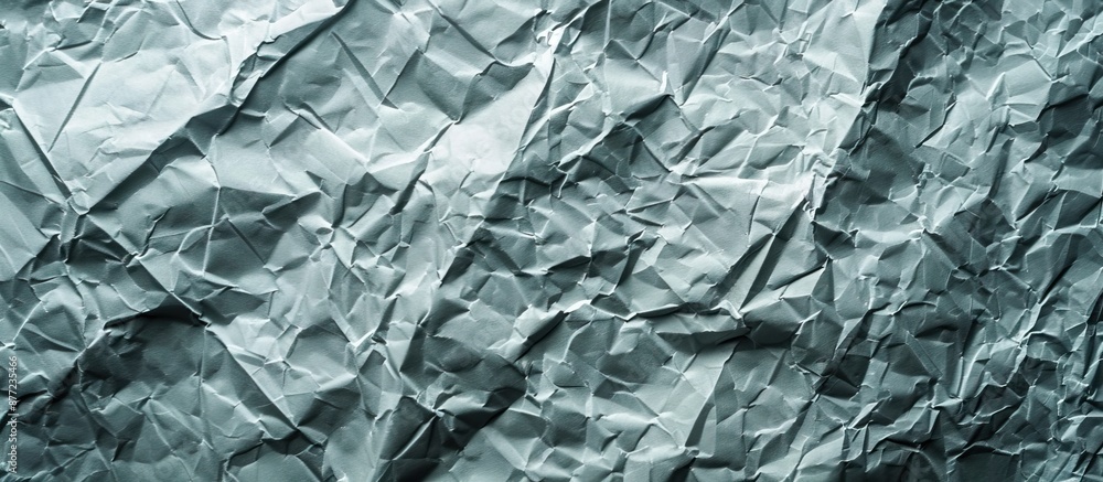 Aufkleber Texture of a crumpled gray paper set against a vignette background ideal as a copy space image