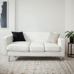 modern living room interior design with white sofa