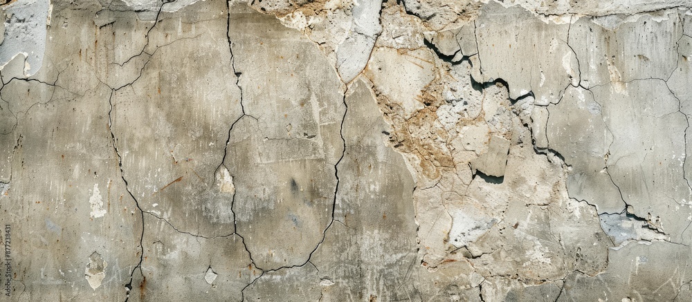 Poster Wall with a worn look featuring cracks and an aged appearance perfect for a copy space image