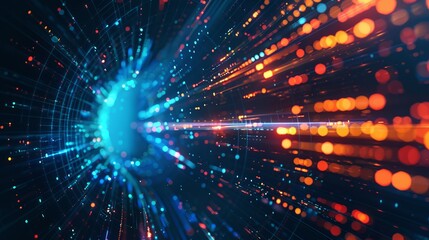 Fototapeta premium Abstract Futuristic Data Technology Business Background