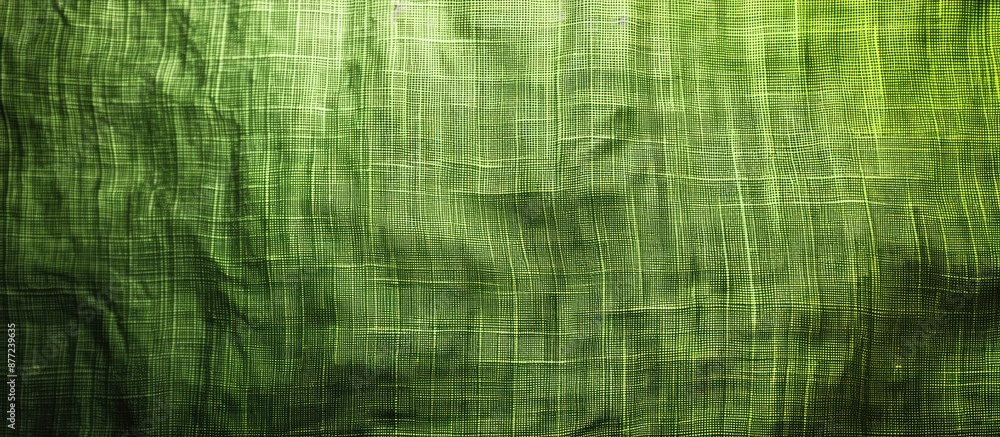 Poster green fabric with a detailed texture against a canvas background ideal for a copy space image