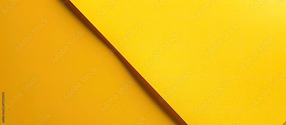 Poster Sleek yellow paper with a spotless surface offering a blank copy space image for adding text in advertisements or art