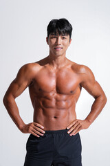 Fototapeta premium 若いアジア男性のボディメイクイメージ