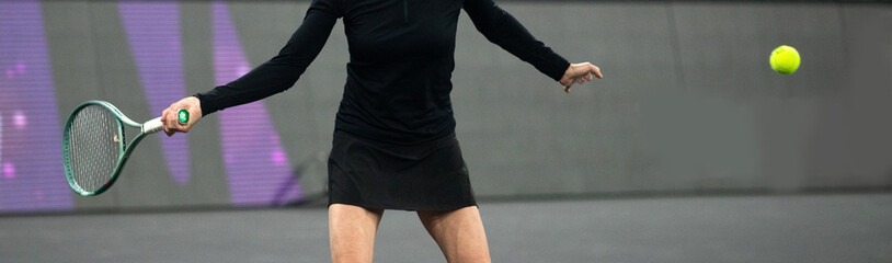 tennis player in action on court