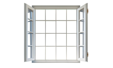 White open window isolated on transparent background.   © Areerat