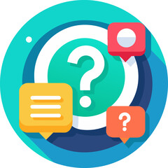 question mark and bubble